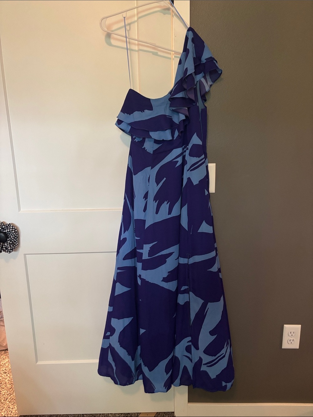 Sugarlips Light Blue and Purple One-Shoulder Dress